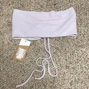 24 colours knit Lavender keyhole tie back sleeveless crop top